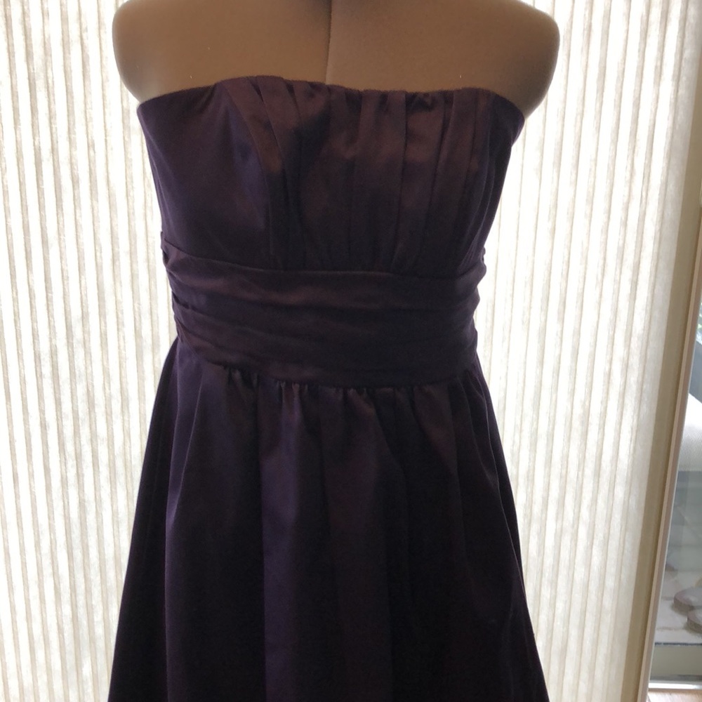 David’s Bridal purple bridesmaids dress
